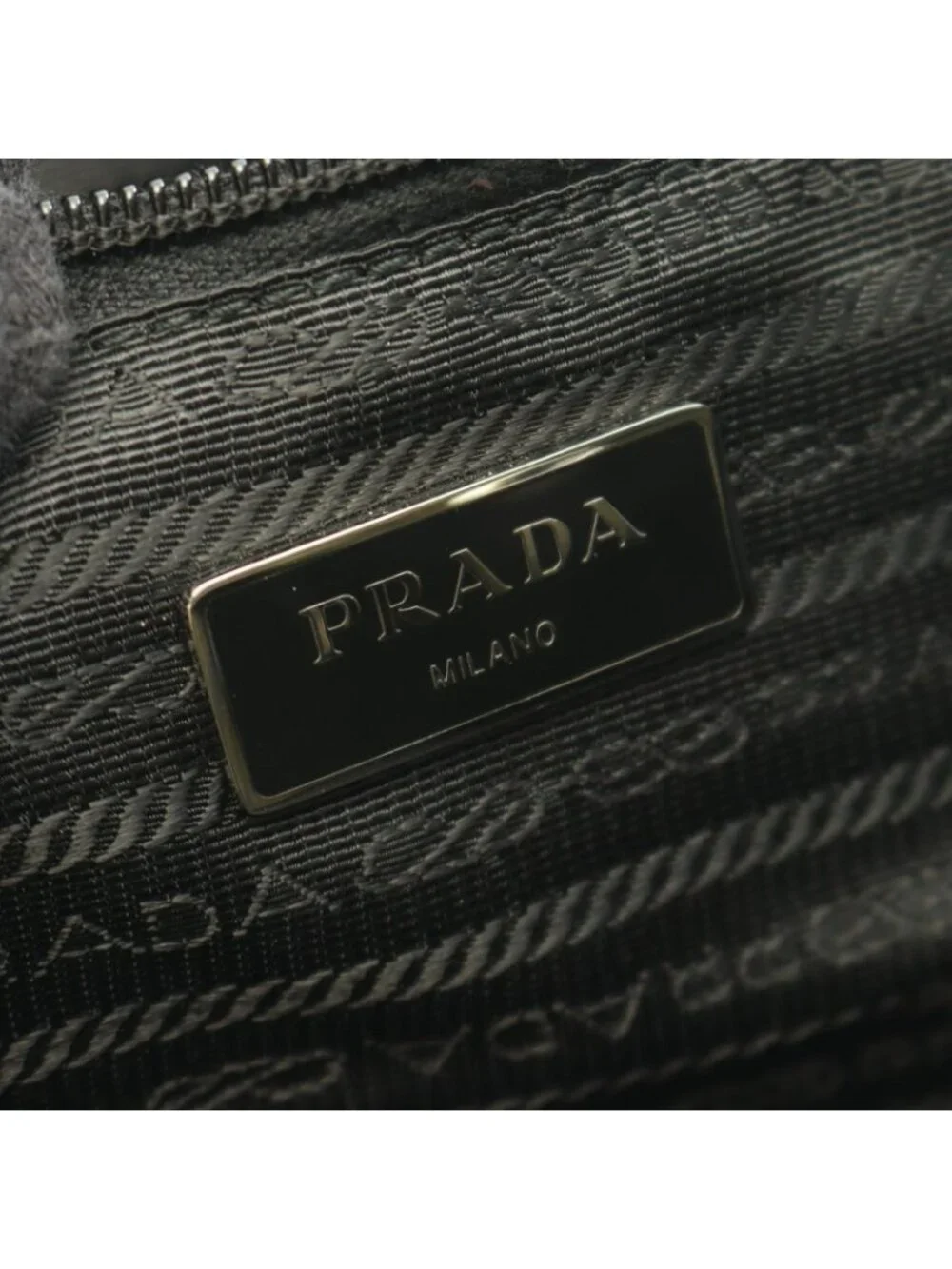 Prada Backpack Khaki Nylon Saffiano Leather